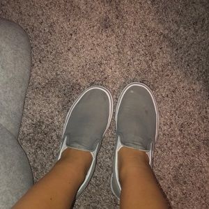 Grey slip on vans